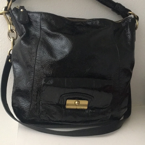 Coach Kristin Patent Leather Hobo / Crossbody Bag - Picture 6 of 17